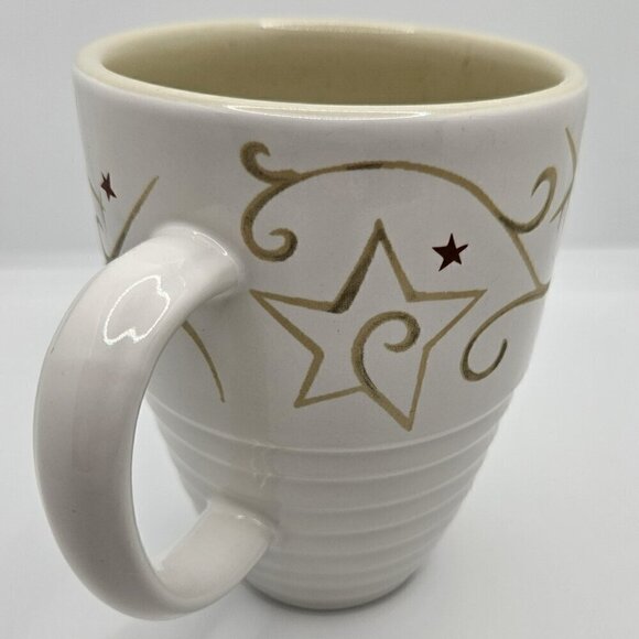 Pfaltzgraff Christmas Holiday Cheer Mug Whimsical Stars 5" tall New Without Tags - Picture 2 of 7